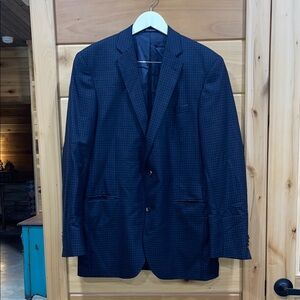 Daniel Cremieux Dark Blue Patterned Blazer